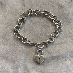 James Avery retired sterling silver lock heart